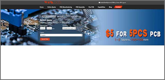 Homepage of WELLPCB company website.jpg