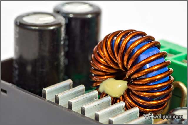Inductance coil and capacitors of power supply unitV.jpg