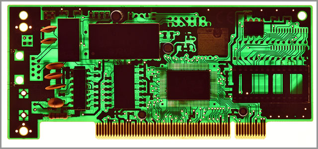 A PCB ready for RoHS X-ray inspection test