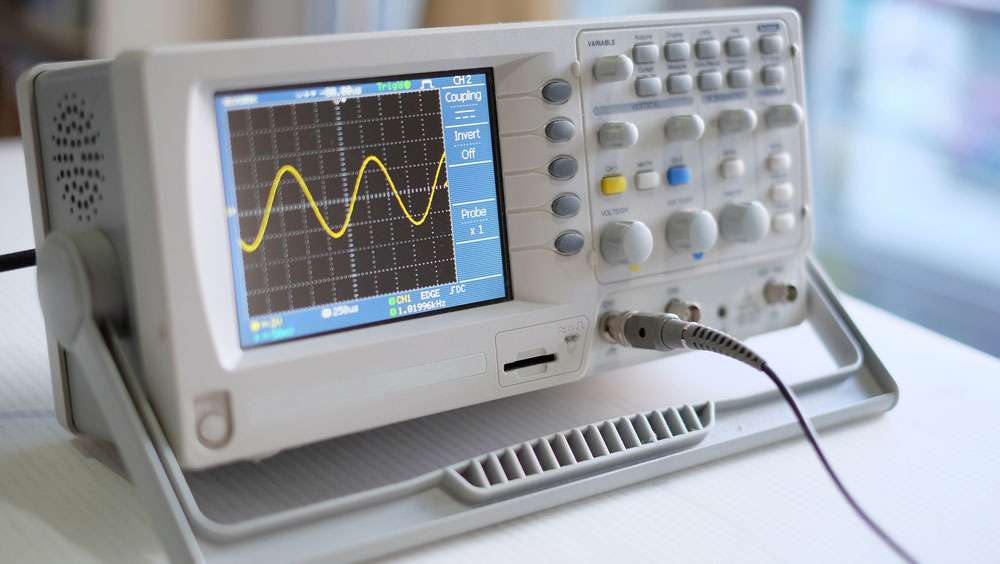 sinewave reading on an oscilloscope
