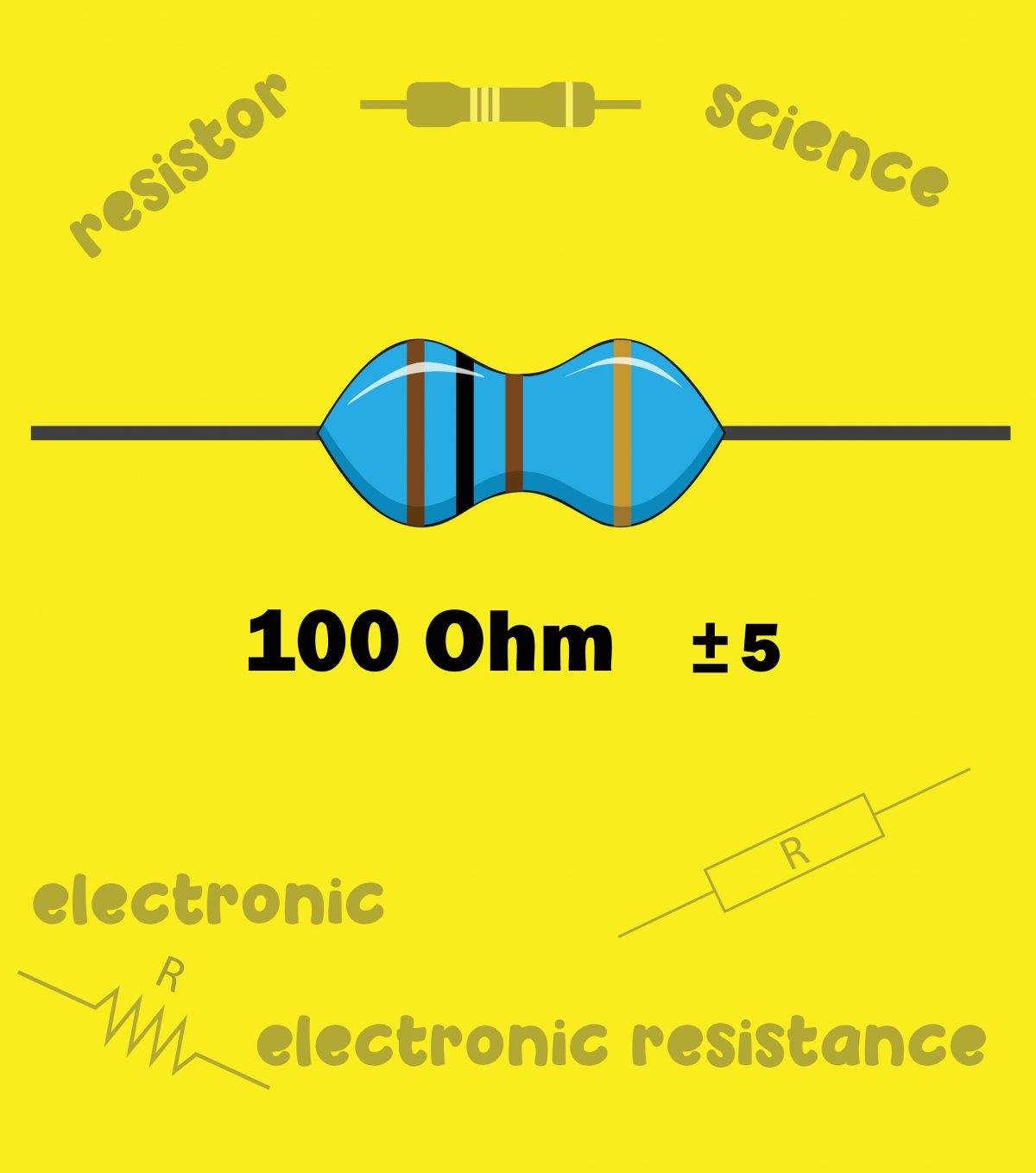 Resistor color code for 100 Ohms