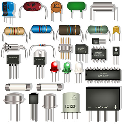different electronic components