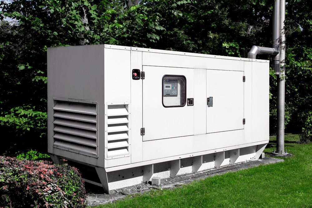 A generator also provides backup power during an outage