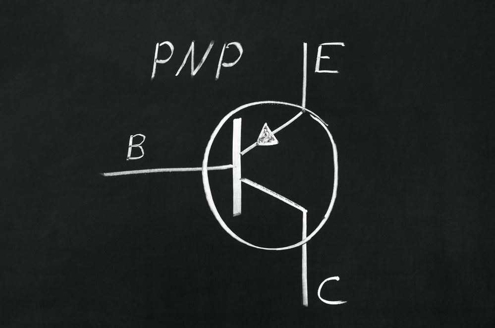 A symbol of the PNP transistor