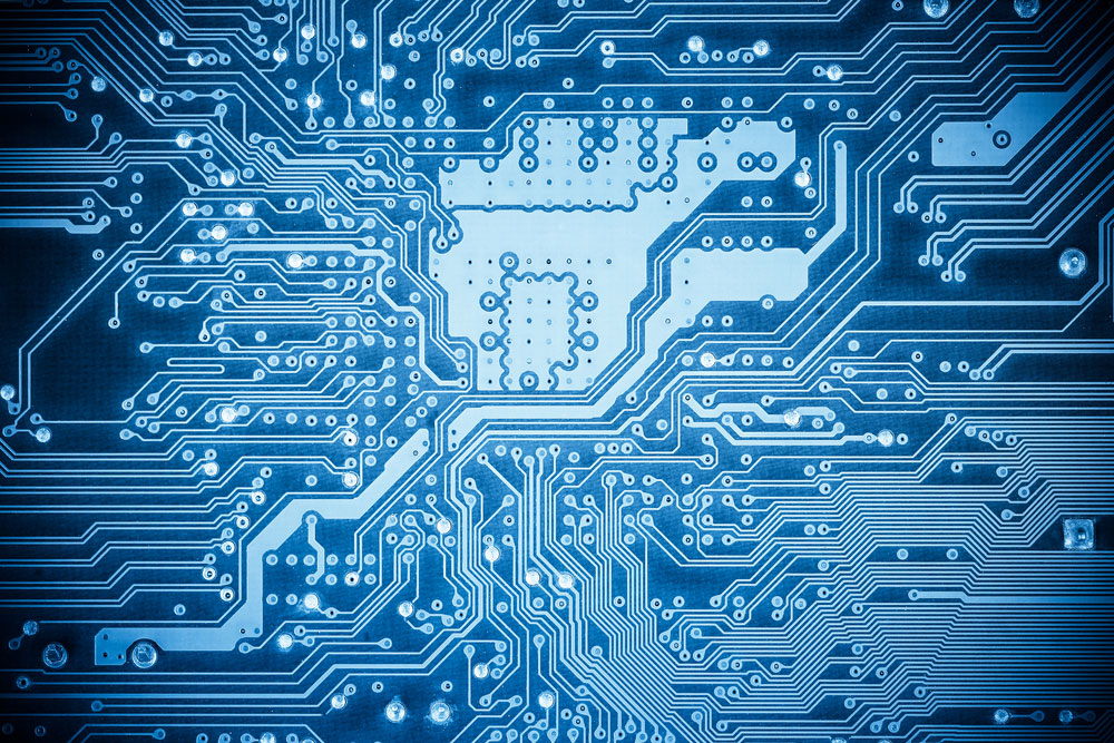 Complex Circuit board closeup