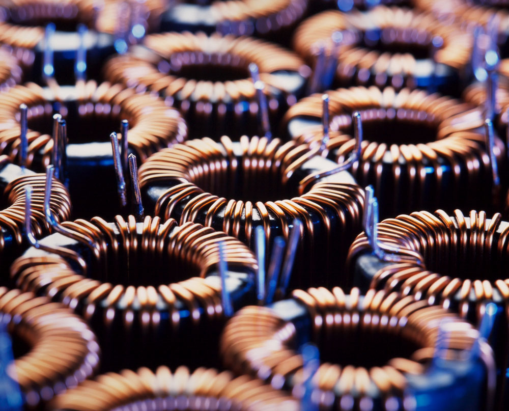 A set of inductance coils 