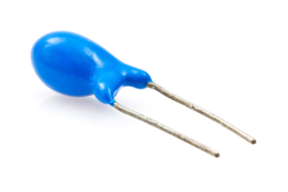 Blue tantalum capacitor