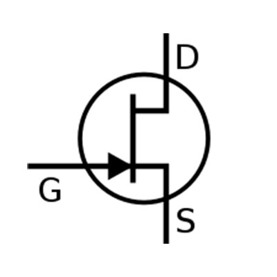 A JFET symbol