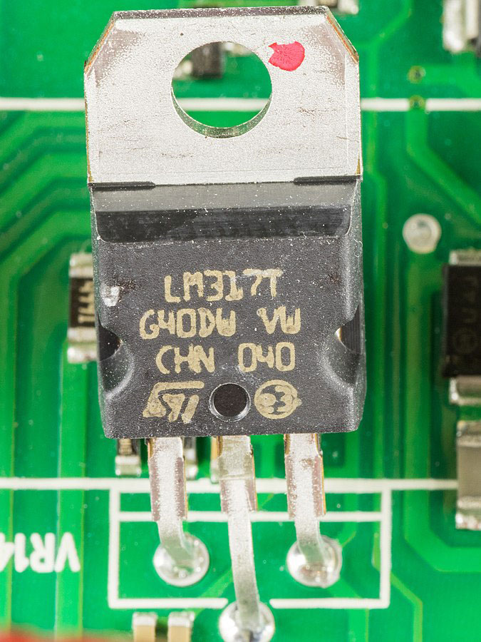 The LM317 integrated on a circuit