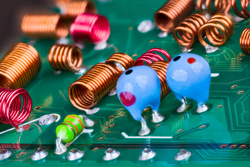 Air core inductors on a circuit