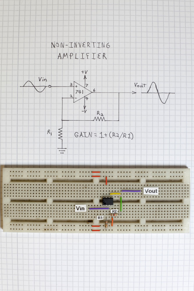 an image of a non-inverting amplifier