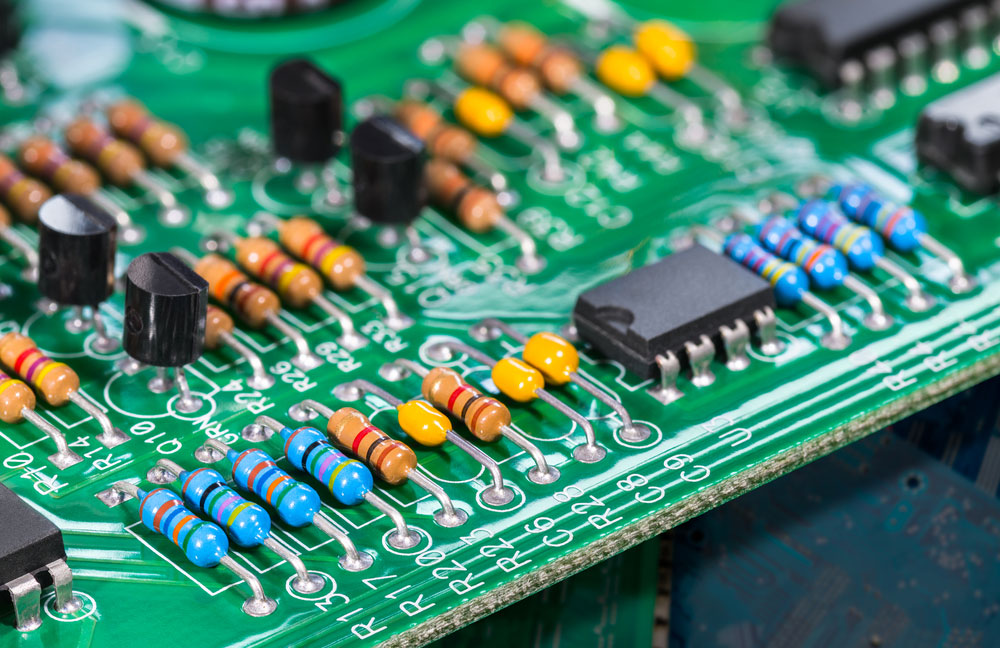 Electronic Components on a Circuit Board