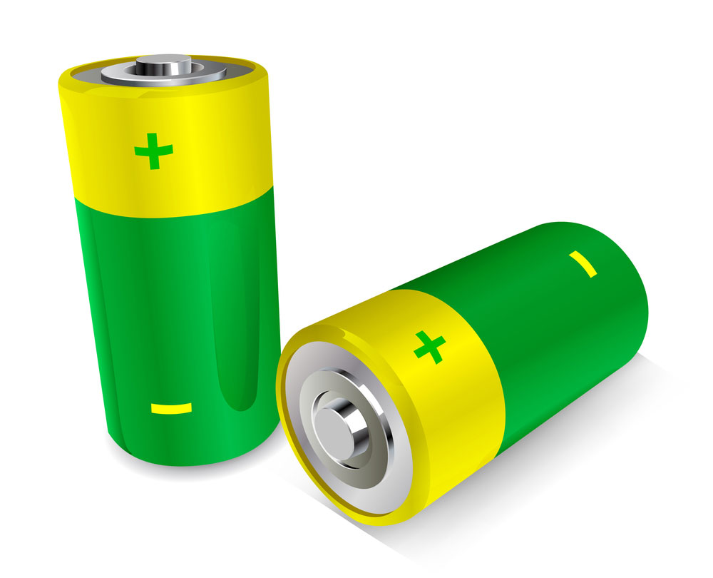 battery icon showing the positive and negative ends