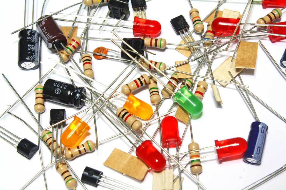Different Electronic Components Including Diodes