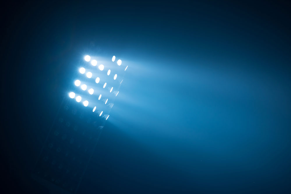 Image showing floodlights in a soccer stadium. 