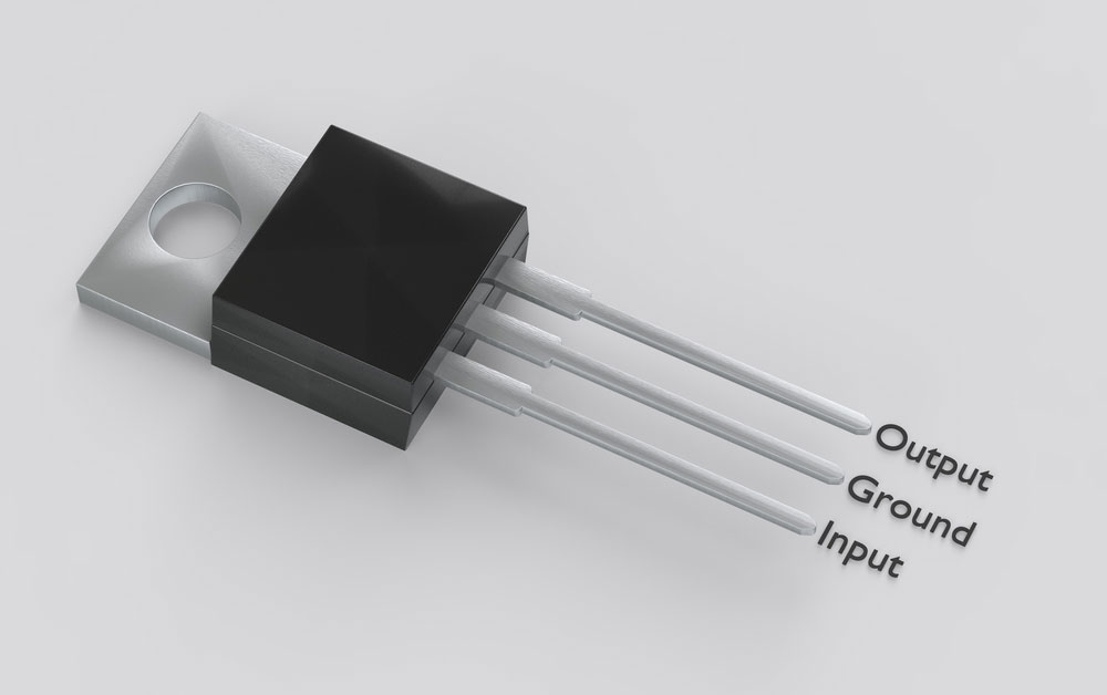 an isolated electronic component with a TO-220 package with three pins.