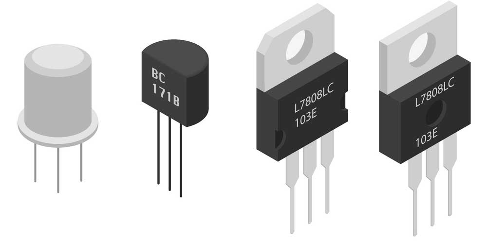 (transistors with three pins)