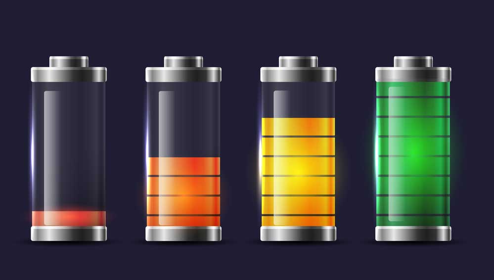 Battery charging vector image
