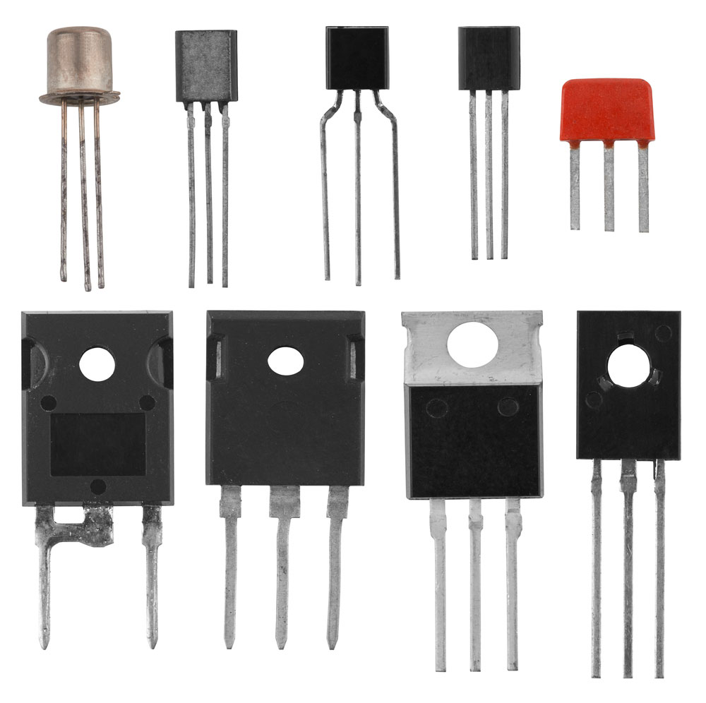 transistors on a white background