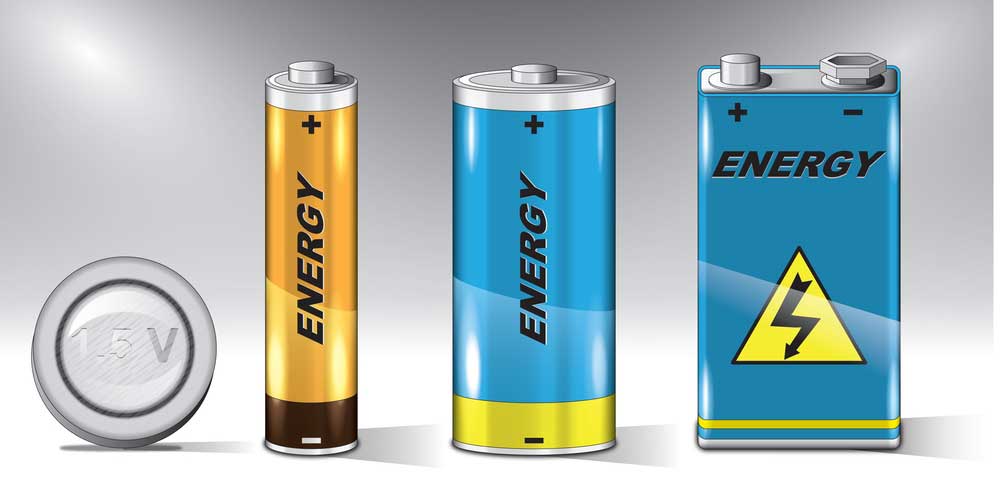 Vector images of batteries