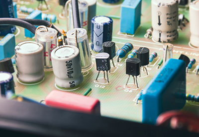 NPN transistors in an electronic circuit board