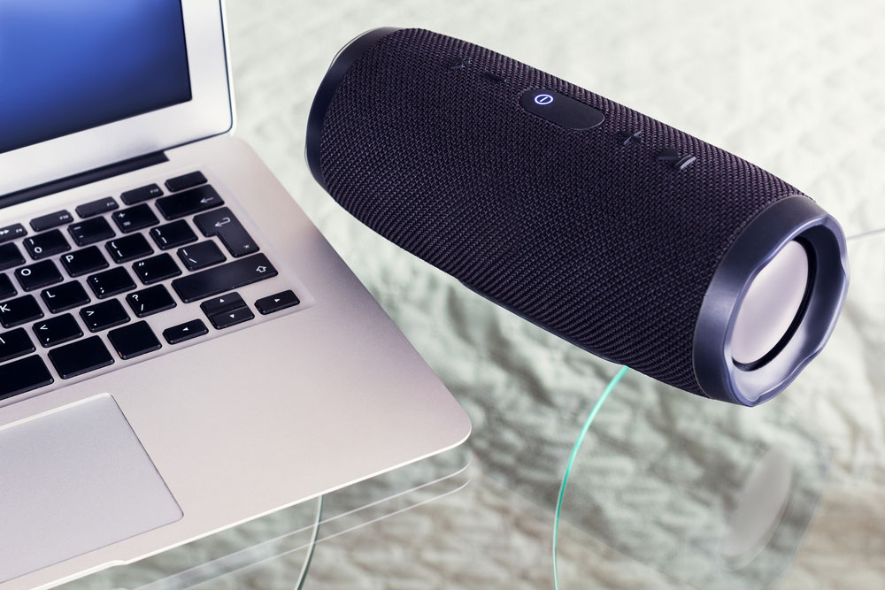 Portable Speaker With Laptop