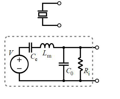 a schematic image of Piezoelectric sensor electrical model