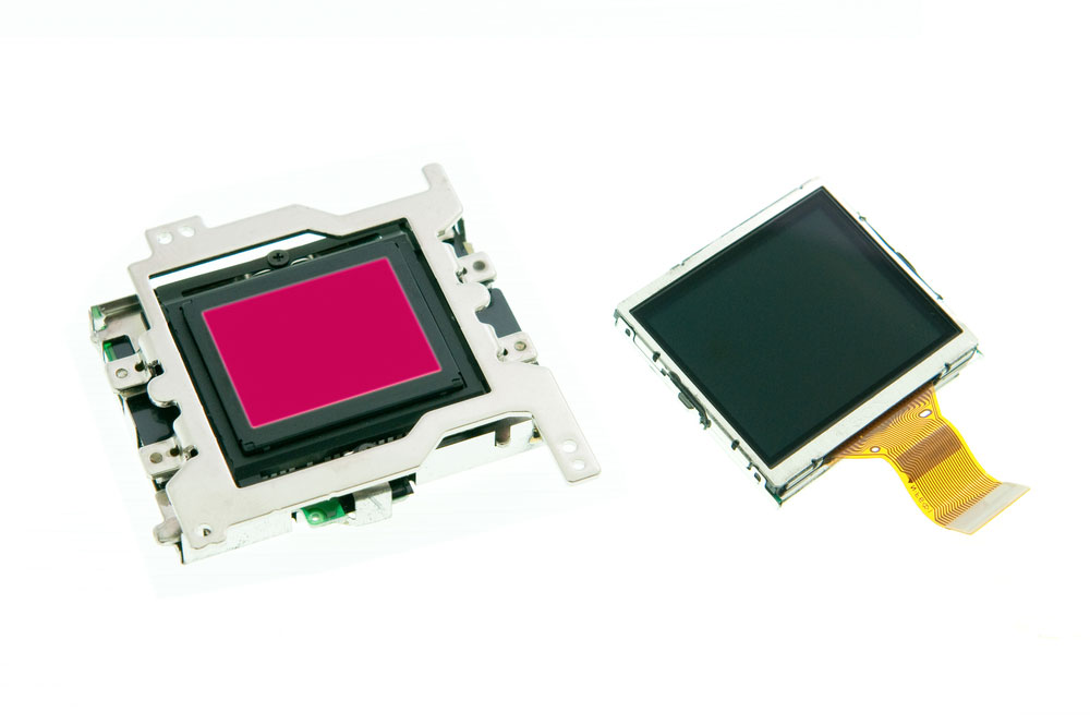 photo CMOS sensor and LCD screen