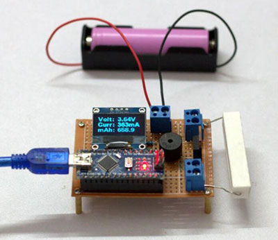 Arduino battery capacity tester