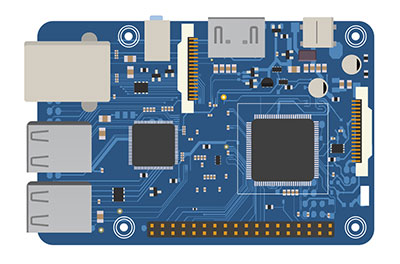 A Raspberry Pi DIY electronic board