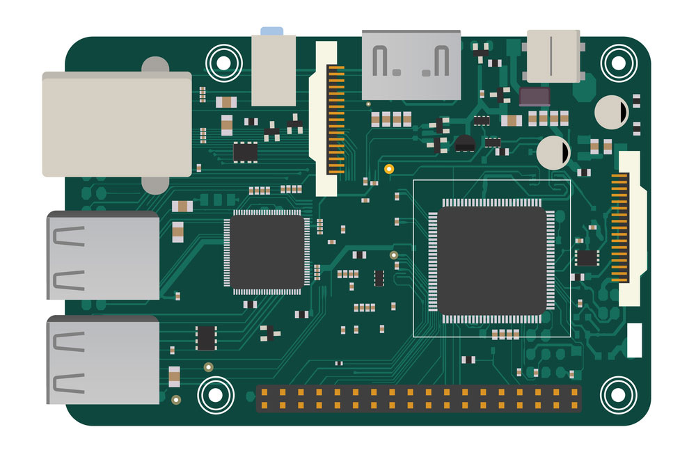 A Raspberry Pi DIY electronic board