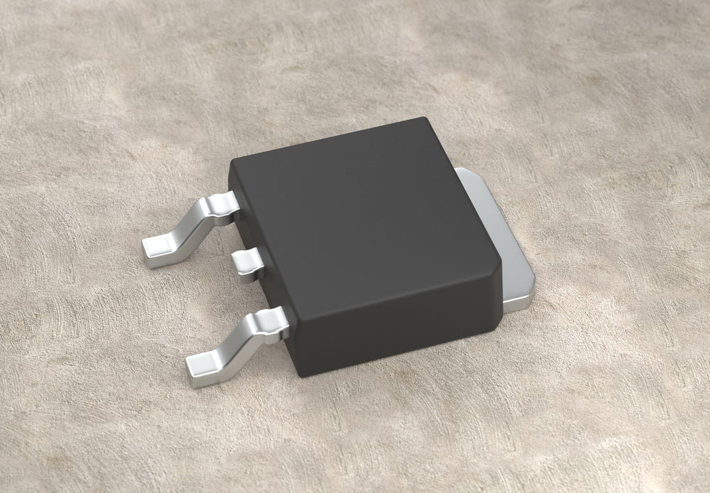 A typical MOSFET electronic transistor