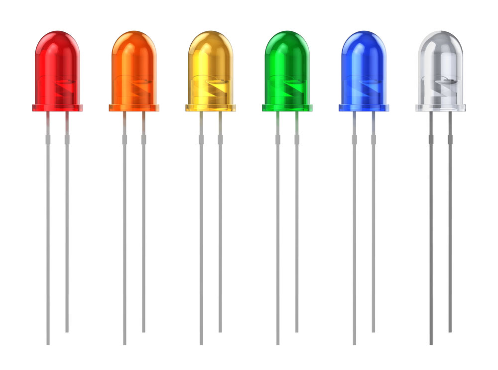 Set of color 5 mm LED diodes 