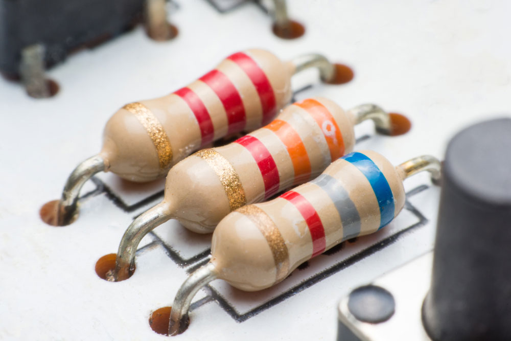 Resistors on the circuit board