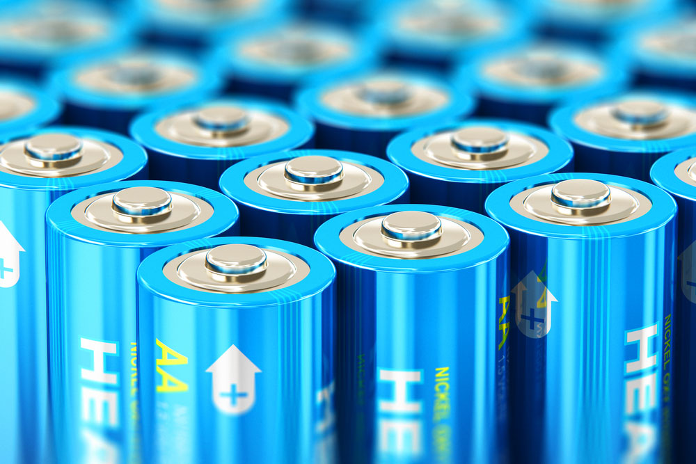 A bunch of AA alkaline batteries