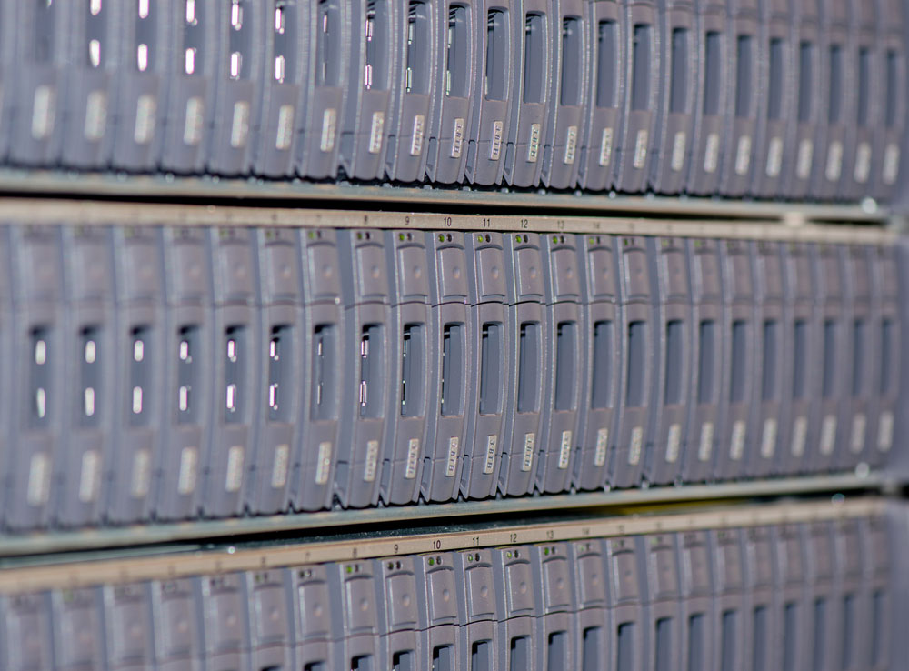 Backup disks in a data center