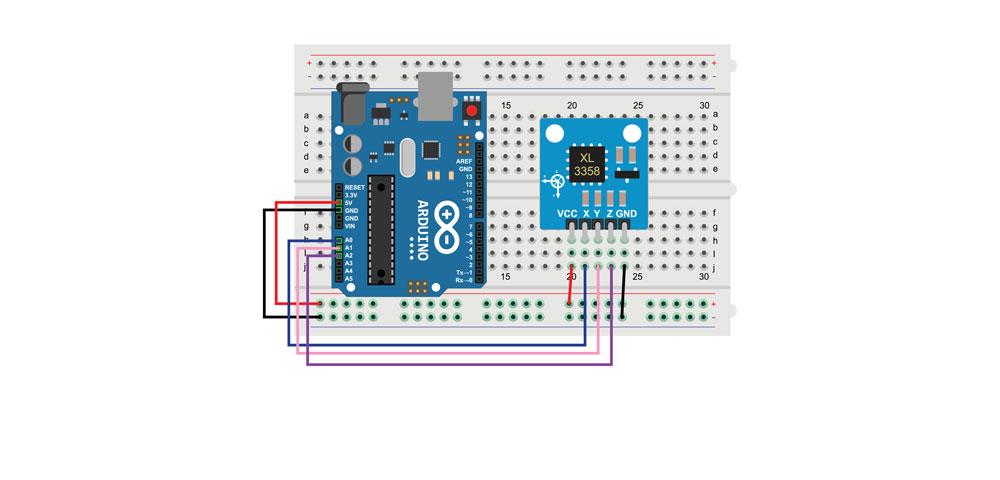 Arduino interfacing with a digital accelerometer