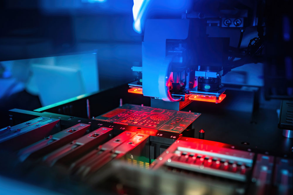 Printed circuit board in a laser machine