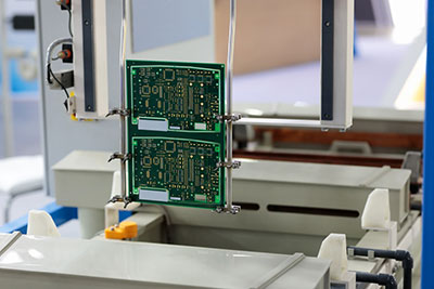 PCB during the manufacturing process