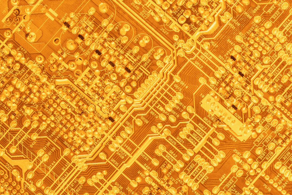 PCB with a gold surface
