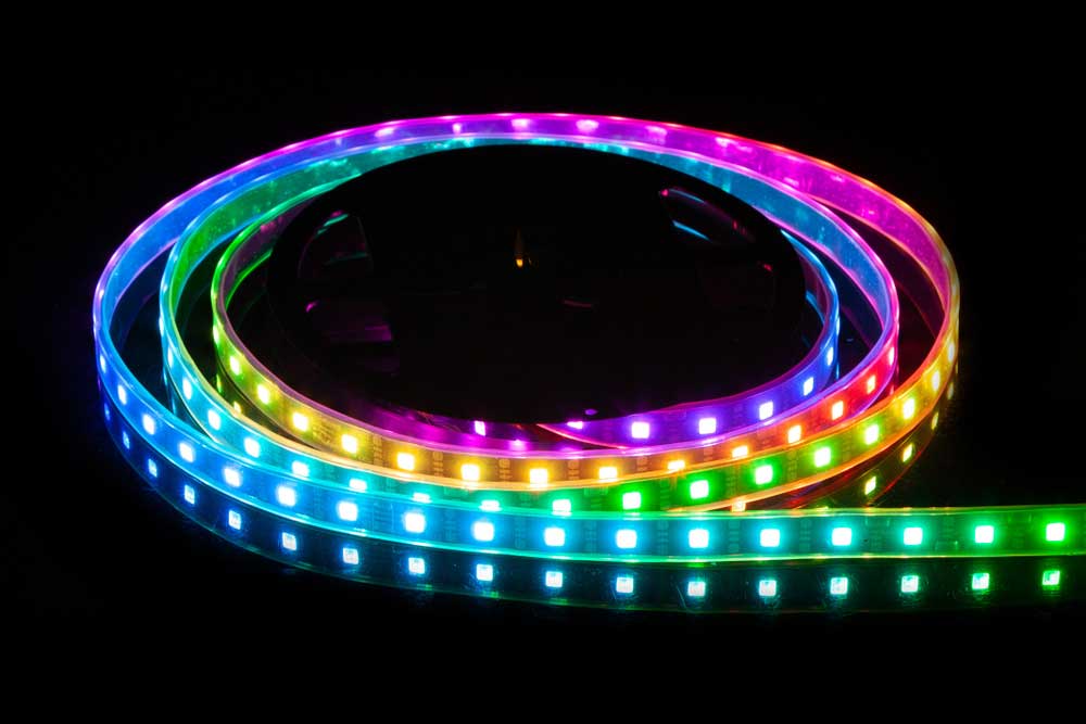 Use a Y-Splitter for RGB strip lights.