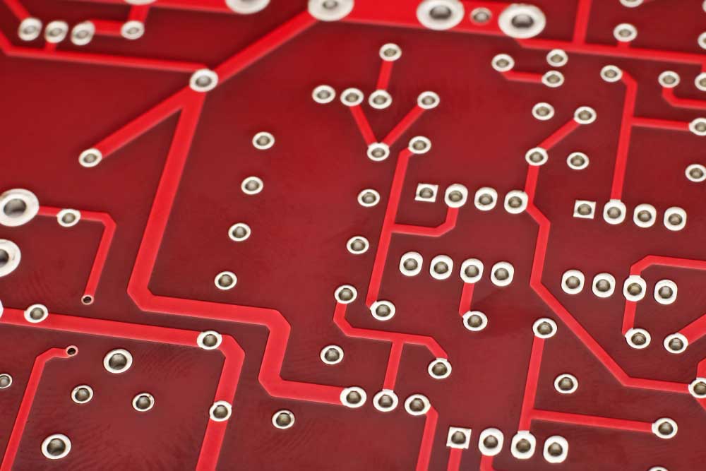 Close-up of a circuit board.
