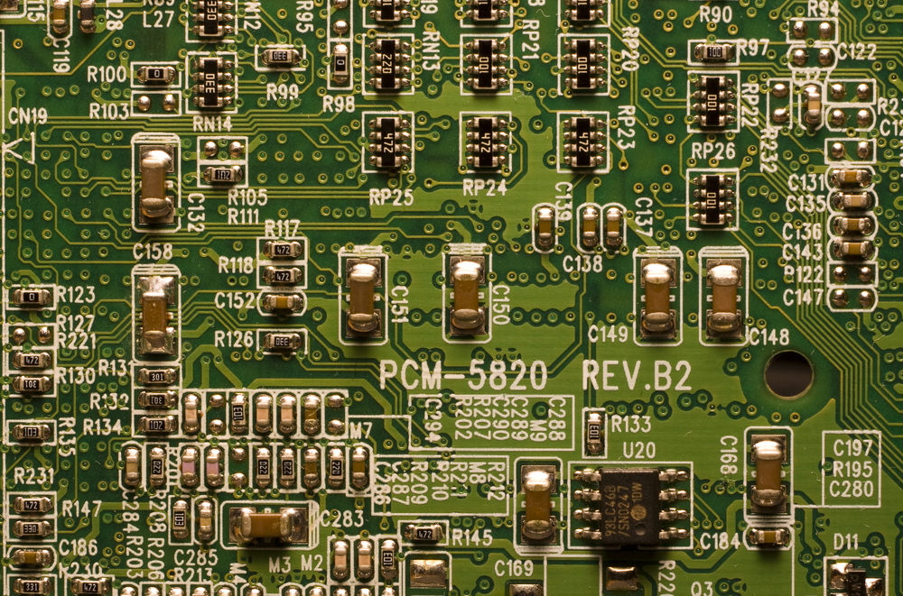 Image showing a multilayer printed circuit board. 